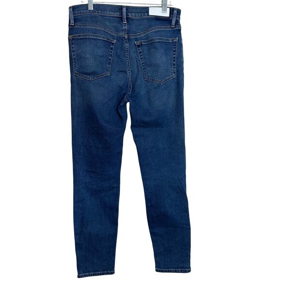 RE/DONE 90's High Rise Button Fly Ankle Skinny Jeans Dark Wash sz 29 EUC - Picture 2 of 8